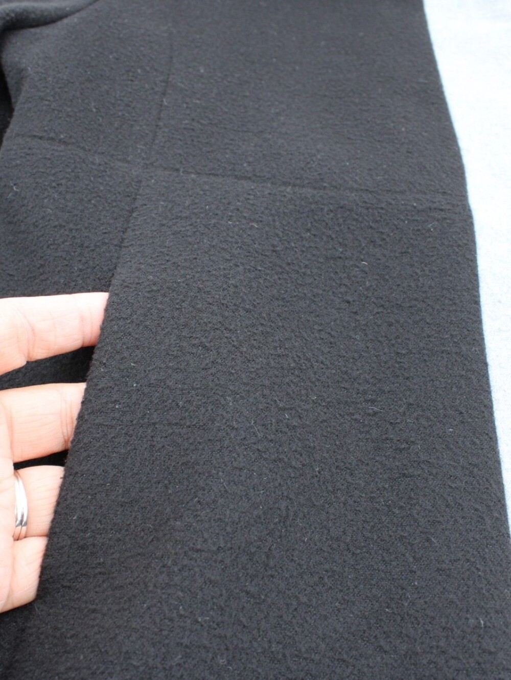 Vintage Rothschild Girls Wool Blend Colorblock Dress Coat Black Grey 4T - Picture 4 of 6